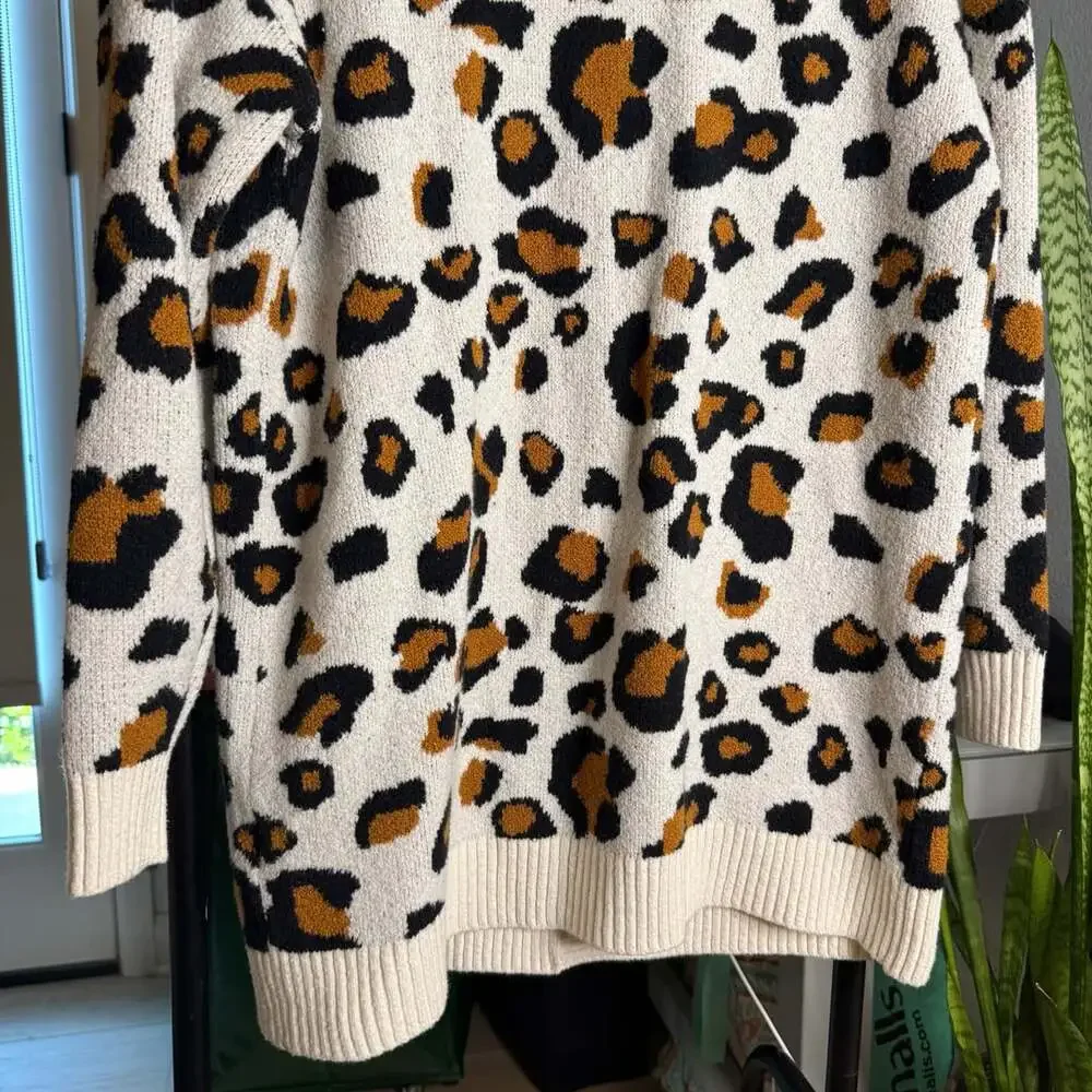 Ladies Leopard Cardigan Sweaters
